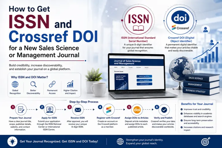 How to Get ISSN and Crossref DOI for a New Sales Science or Management Journal
